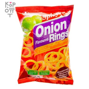 NongShim Onion Rings Hot &amp; Spicy - Чипсы &quot;Нонг Шим&quot; луковые кольца с перцем 40 гр. — Корейские товары для всей семьи(КорОпт)