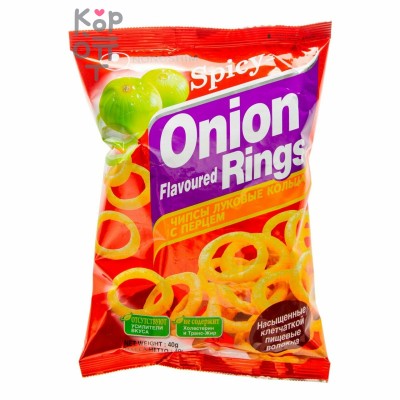 NongShim Onion Rings Hot &amp; Spicy - Чипсы "Нонг Шим" луковые кольца с перцем 40 гр.