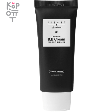 Jigott Signature Sunscreen All in One BB Cream SPF50+ PA++++ - Увлажняющий BB крем с солнцезащитным фактором 50мл.  — Корейские товары для всей семьи(КорОпт)