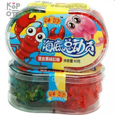 Мармелад Delicious со вкусом фруктов, Морские обитатели — Корейские товары для всей семьи(КорОпт)