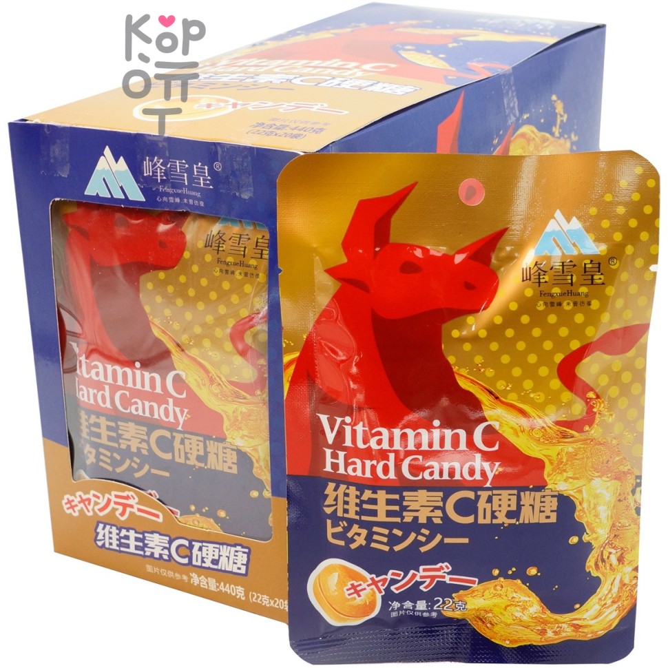 Карамель Fengxue Vitamin C Hard Candy - Красный буйвол с витамином С