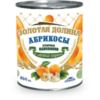 Золотая Долина - Абрикосы отборные в легком сиропе, половинки