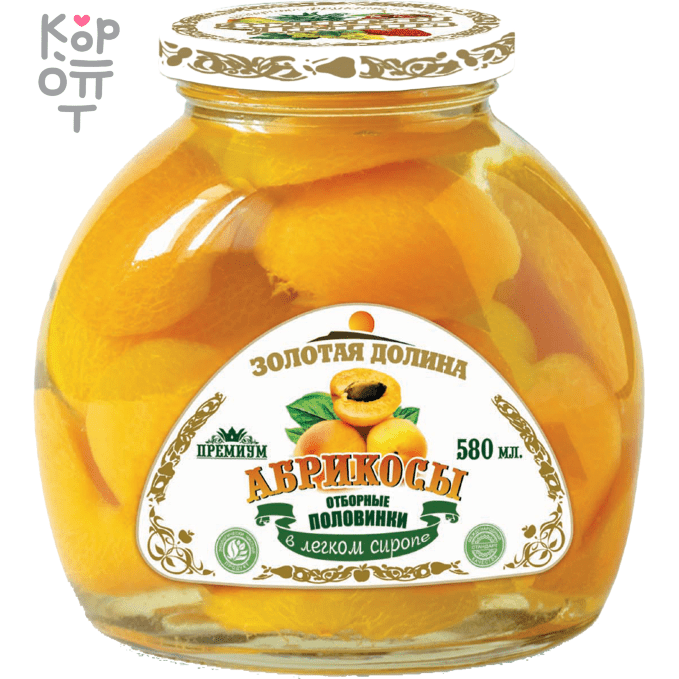 Золотая Долина - Абрикосы отборные в легком сиропе, половинки, купить с доставкой на дом фото 1 &mdash; Корейские товары для всей семьи(КорОпт)