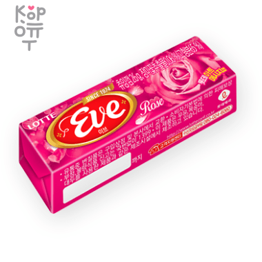 LOTTE Gum EVE Rose - Жевательная резинка со вкусом Розы, 26гр., в упаковке 15 пачек &mdash; Корейские товары для всей семьи(КорОпт)