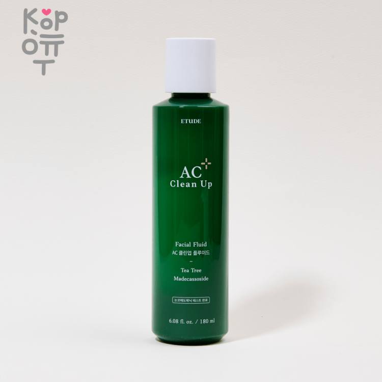 Etude House AC Clean up Facial Fluid - Освежающий флюид для проблемной кожи с экстрактом чайного дерева, 180мл.