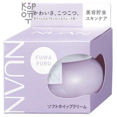 KRACIE FuwaFuru Whip Cream - Крем-сливки для сухой кожи с экстрактом Розовой Гвоздики, 80гр. 