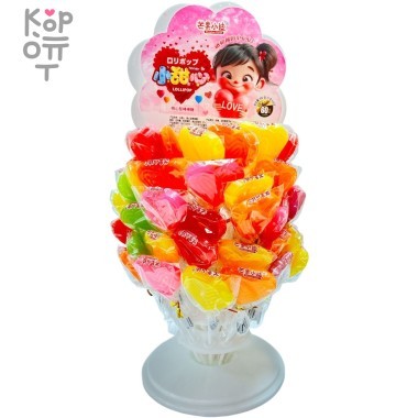 Леденец на палочке MangGuo Fruit&#039;s three - Фруктовое дерево, сердца — Корейские товары для всей семьи(КорОпт)