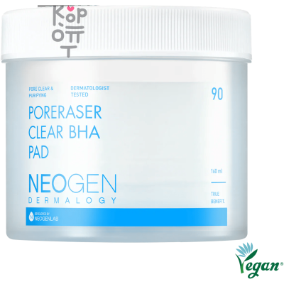 Neogen Dermalogy Poreraser Clear BHA Pad - Пилинг-пэды для глубокого очищения пор 90шт./160мл.