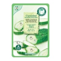 Beauugreen 3D Essence Mask, 23 мл × 10: Green Tea, Snail, Aloe, Vitamin, Cucumber, Collagen, Coenzyme Q10
