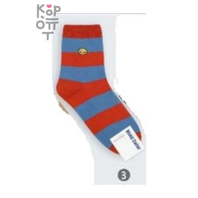 Kikiya Socks - Носки женские высокие в полоску, размер 23-25, оранжевый
