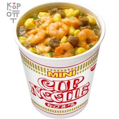 Лапша сублимированная Креветки с соевым соусом NISSIN Cup Noodle Mini, стакан, 36гр. — Корейские товары для всей семьи(КорОпт)