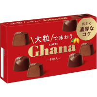 Lotte Ghana Milk Chocolate - Шоколадные конфеты Гана 9шт., 69,3гр.
