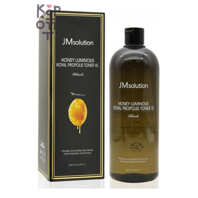 JMsolution Honey Luminous Royal Propolis Toner XL Black - Тонер для лица с экстрактом прополиса, 600 мл