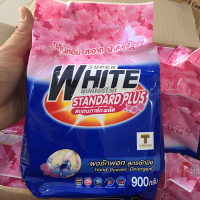 Super White - Стиральный порошок Супер белизна, Стандарт плюс, для любого типа белья, мягкая упаковка, 900 г