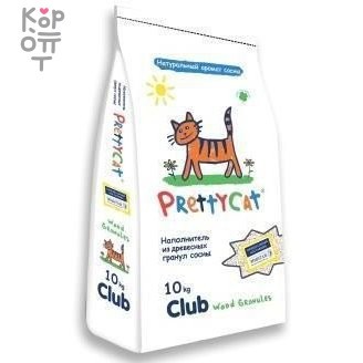 PrettyCat Наполнитель древесный для кошачьих туалетов &#039;Wood Granules&#039;10 кг — Корейские товары для всей семьи(КорОпт)