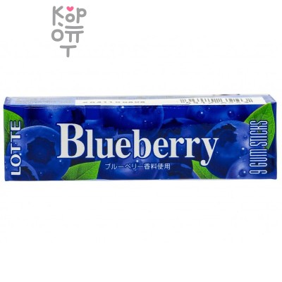 LOTTE Chewing Gum  - Жевательная резинка Голубика 26,1гр., в упаковке 15 пачек