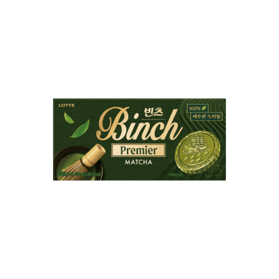 Lotte — Binch Premier Matcha — Печенье с шоколадной глазурью и зелёным чаем, 102 г