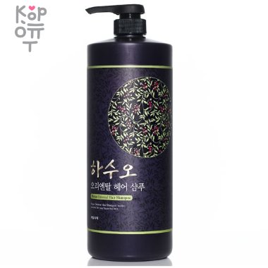 Welcos Hasuo Oriental Hair Cool Shampoo - Освежающий шампунь для волос с Ментолом, 1500мл. — Корейские товары для всей семьи(КорОпт)