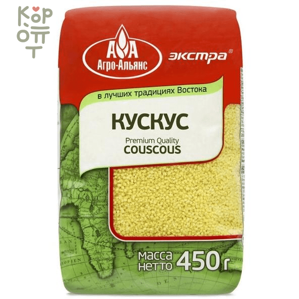 Крупа пшеничная кускус Агро-альянс, 450гр., купить с доставкой на дом фото 1 — Корейские товары для всей семьи(КорОпт)