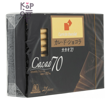 Morinaga Carre de Chocolat - Шоколад Какао 70, 18 шт./