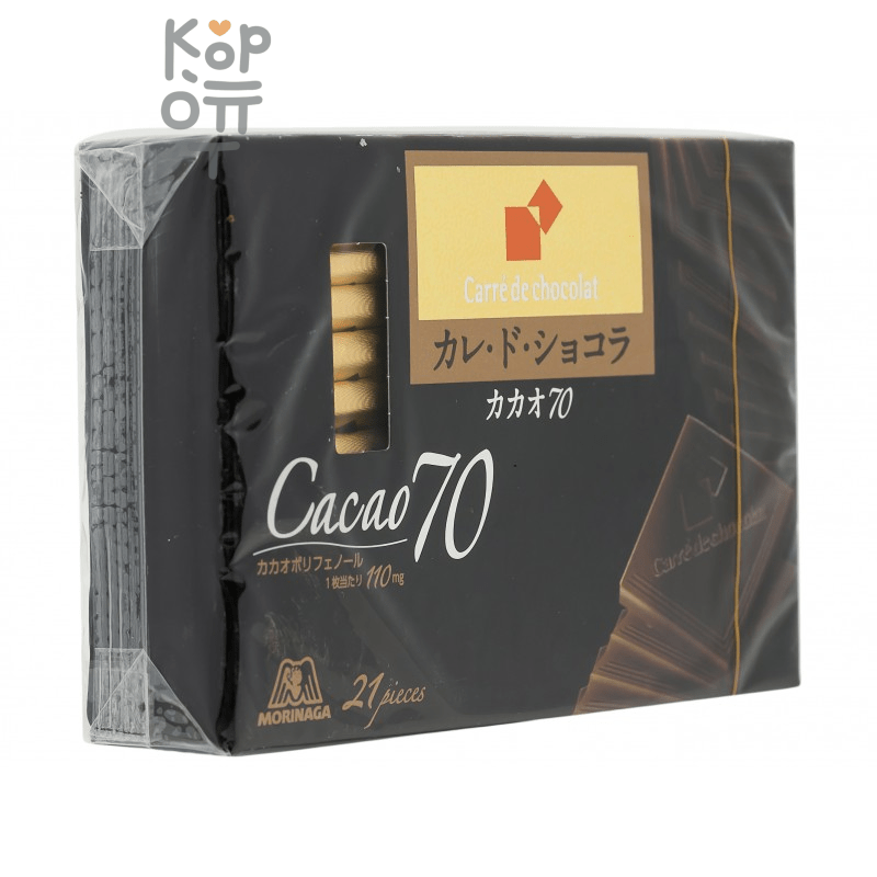 Morinaga Carre de Chocolat - Шоколад Какао 70, 18шт./86гр.