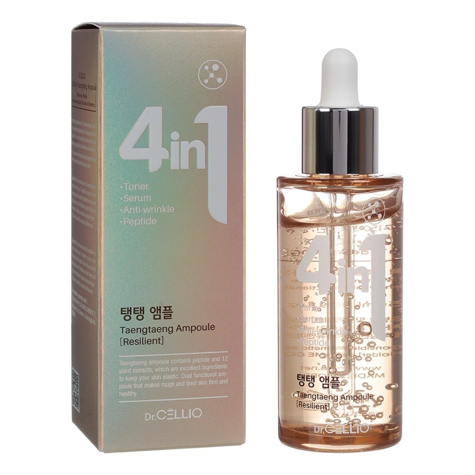 CELLIO Dr.G50 4 in 1 Taengtaeng Ampoule (Peptide) — Сыворотка для лица с пептидами, 50 миллилитров