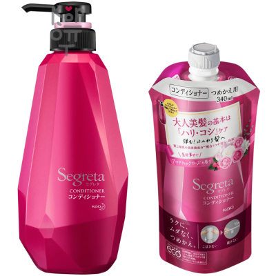 KAO Segreta Volume Conditioner - Кондиционер для придания объема волосам с экстрактами плодов шиповника, граната и ароматом розы, 40+