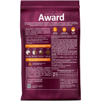 AWARD Sterilized Сухой корм для взрослых стерилизованных кошек с Белой Рыбой с добавлением Семян Льна, Клюквы и Цикория.