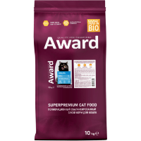 AWARD Sterilized Сухой корм для взрослых стерилизованных кошек с Белой Рыбой с добавлением Семян Льна, Клюквы и Цикория.