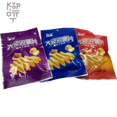 Картофельные чипсы Big Wave со вкусом стейка на гриле на углях, 22гр. — Корейские товары для всей семьи(КорОпт)