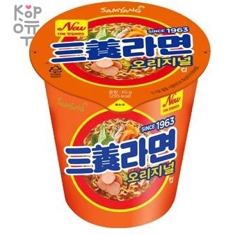 Лапша сублимированная SamYang Ramen Original, стакан, 65гр., 15 упаковок в Коробке — Корейские товары для всей семьи(КорОпт)