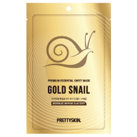 PrettySkin Premium Essential Sheet Mask Gold Snail - Увлажняющая тканевая маска для лица с муцином улитки 23 гр