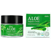 Ekel Aloe Ampule Cream Intense Moisture & Watery - Крем ампульный для лиц с алоэ 70 мл