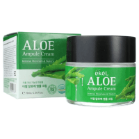 Ekel Aloe Ampule Cream Intense Moisture & Watery - Крем ампульный для лиц с алоэ 70 мл