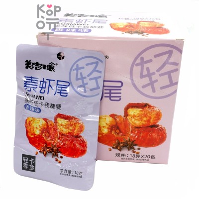 Соевый снэк Suxiawei с Острым вкусом Вегетарианского Краба, 18гр.