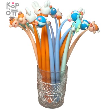 Deli Ballpoint Pen - Ручка шариковая с висюлькой, толщина 0,5мм — Корейские товары для всей семьи(КорОпт)