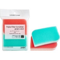 SB CLEAN&CLEAR - Губка для мытья посуды №098 Triple Filter - 11,5см*7,5см*2,5см., мягкая