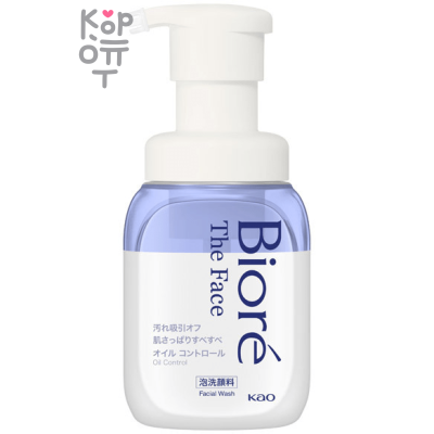 KAO Biore The Face Foaming Cleanser Oil Control - Очищающая пенка для лица против жирного блеска, 200мл.