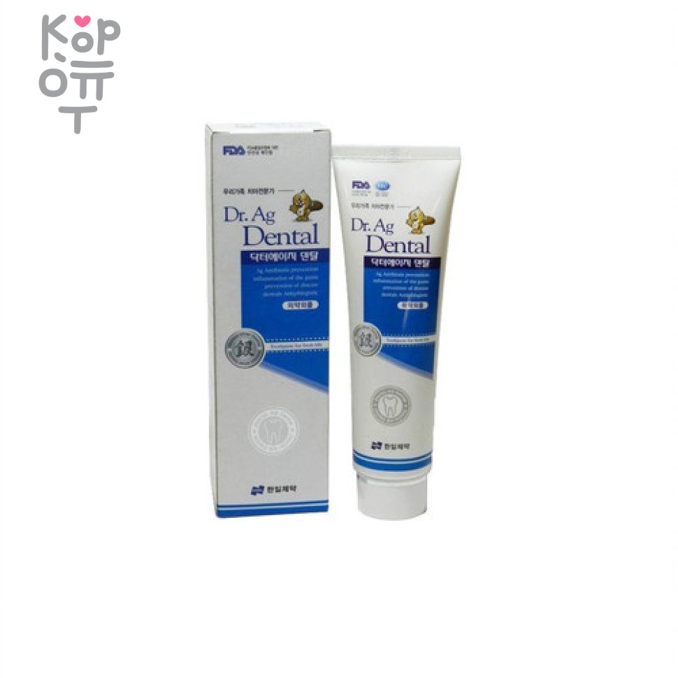 Doctor Ag Plus Toothpaste - Зубная паста с серебром и мятой, 200гр. , купить с доставкой на дом фото 1 — Корейские товары для всей семьи(КорОпт)