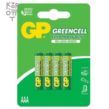 Солевые батарейки GP Greencell 24G-2CR4 ААА — Корейские товары для всей семьи(КорОпт)