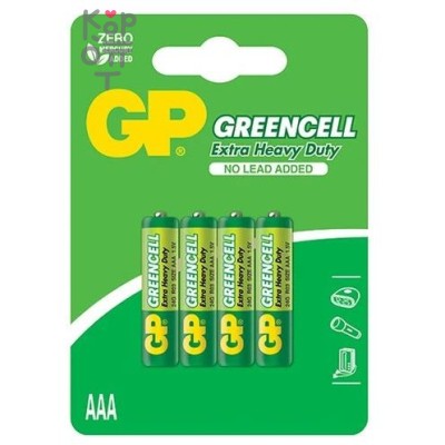Солевые батарейки GP Greencell 24G-2CR4 ААА