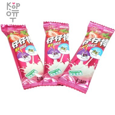 Леденец на палочке Zaizai Клубника со сливками 100% — Корейские товары для всей семьи(КорОпт)