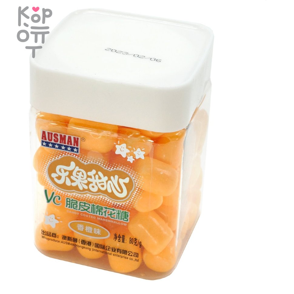 Конфетки Ausman Vc Хрустящий зефир с желейной сердцевиной, 80гр., купить с доставкой на дом фото 1 — Корейские товары для всей семьи(КорОпт)