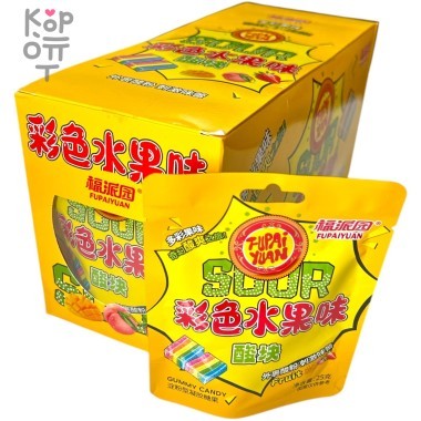 Мармелад Fupai Sour Acid Candy - Фруктовые полоски со вкусом Клубники — Корейские товары для всей семьи(КорОпт)