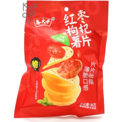 Чипсы ChunDaGe Tomato Chips - со вкусом томатов, 36гр.