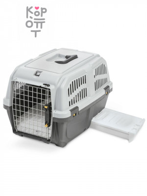 MPS SKUDO CAT TRAVEL Переноска с лотком для наполнителя, серая, 60x40x39 см