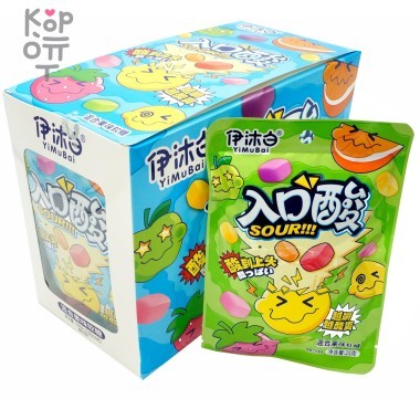 Кислая леденцовая карамель YiMuBai с фруктовым вкусом — Корейские товары для всей семьи(КорОпт)