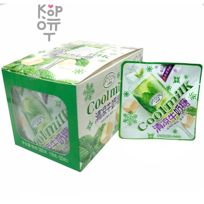 Жевательная конфета Shun Long Coolmilk - Освежающая молочная со вкусом молока и легкой прохладой
