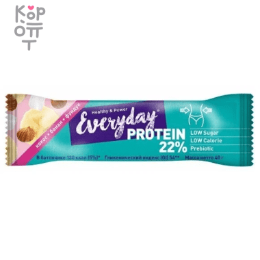 Батончик протеиновый банан, кокос и лесной орех, Everyday, 40гр. — Корейские товары для всей семьи(КорОпт)