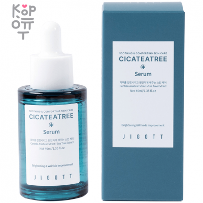 Jigott Soothing Cica&amp;Tea Tree Serum - Сыворотка для лица с экстрактами Центеллы Азиатской и Чайного Дерева 40мл.